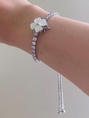 Floral Silver Bracelet